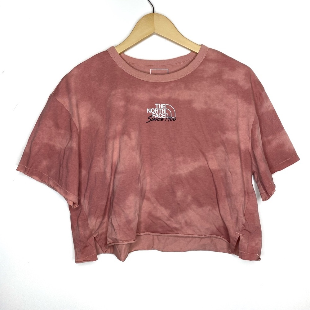 The North Face Pink Crop Top Tee Shirt Size Large